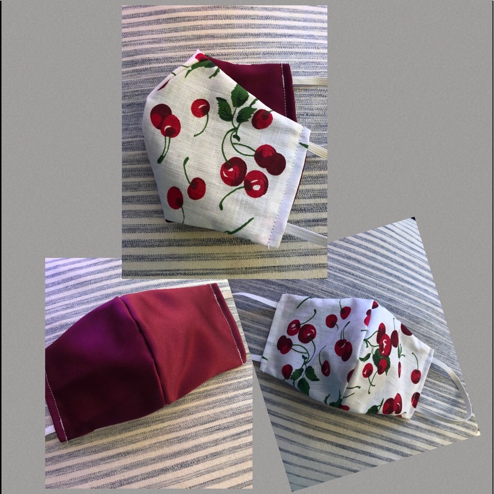 Burgundy cherry face mask